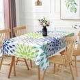 thumbnail image 1 of 60x84inches Abstract Dahlia Flower Table Cloth Modern Geometric Floral Tablecloth Stain Resistant Wrinkle Free Table Cover for Dining Room Kitchen Indoor Outdoor Picnic Party Decorations, 1 of 7