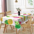 thumbnail image 1 of 60x84inches Colorful Tropical Fruit Tablecloths Watermelon Orange Pineapple Fresh Fruits Pattern Table Cloth Spill Proof Washable Table Cover for Kitchen Dining Patio BBQ Indoor Outdoor Use, 1 of 7