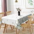 thumbnail image 1 of 60x84inches Eucalyptus Leaves Tablecloth Spring Summer Green Plants Rectangular Table Cover Waterproof Stain Resistant Fabric Table Cloth for Kitchen Dining Table Outdoor Holiday Party Decor, 1 of 7