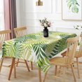thumbnail image 1 of 60x84inches Green Palm Leave Table Cloth Summer Tropical Palm Leaves Rectangle Tablecloth Stain Resistant Wrinkle Free Table Cover for Kitchen Dining Room Hawaii Themed Party Decorations, 1 of 7