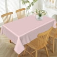 thumbnail image 1 of 60x84inches Light Pink Tablecloth Rectangular Baby Pale Pink Table Cloth Washable Wrinkle Resistant Fabric Table Cover for Kitchen Dining Bridal Shower Engagement Wedding Birthday Party Decor, 1 of 7