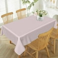 thumbnail image 1 of 60x84inches Light Pink Tablecloth Rectangular Solid Color Table Cloth Waterproof Fabric Table Cover for Kitchen Dining Patio Baby Shower Birthday Wedding Buffet Banquet Party Decorations, 1 of 7