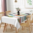 thumbnail image 1 of 60x84inches Mid Century Table Cloth Colorful Geometric Modern 1950s 1960s Abstract Art Fashion Tablecloth Spill Proof Easy Clean Rectangle Table Cover for Kitchen Dining Room Patio Home Decor, 1 of 7