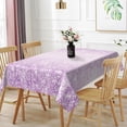 thumbnail image 1 of 60x84inches Ombre Light Purple Tablecloth Dripping Glitter Printed Lavender Rectangle Table Cover Reusable Decorative Shiny Tablecloths for Wedding Birthday Banquet Dinner Party Supplies, 1 of 7