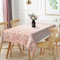 thumbnail image 1 of 60x84inches Pink and Rose Gold Tablecloth Shiny Glitter Printed Fabric Tablecloths Waterproof Stain Resistant Rectangle Table Cloth Cover for Wedding Birthday Banquet Dinner Party Supplies, 1 of 7