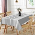 thumbnail image 1 of 60x84inches Rectangle Tablecloths Elegant Grey and White Stripes Minimalism Table Cloth Washable and Durable Polyester Table Cover for Dining Room Kitchen Buffet Banquet Parties Supplies, 1 of 7