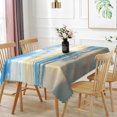 thumbnail image 1 of 60x84inches Tropical Ocean Beach Tablecloth Blue Sky White Cloud Sea Waves Nature Scenic Table Cloth Waterproof and Stain Resistant Table Cover for Dining Room Kitchen Themed Party Decor, 1 of 7