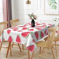 thumbnail image 1 of 60x84inches Watermelon Tablecloth Summer Fruit Fresh Watermelon Print Pattern Table Cover Waterproof Wipeable Polyester Table Cloth for Dining Kitchen Patio Picnic Outdoor Themed Party Decor, 1 of 7