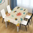 thumbnail image 1 of 60x90 Inch Tablecloth Polyester Square Tablecloth for Home Kitchen Dinner Decor Flowers and Bees, 1 of 9