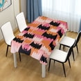 thumbnail image 1 of 60x90 Inch Tablecloth Polyester Square Tablecloth for Home Kitchen Dinner Decor Orange and Black Bats, 1 of 9