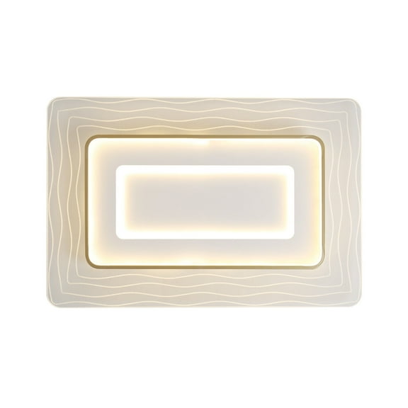 TOOL1SHOoo 60x90cm Modern White Rectangular Dimmable LED Flush Mount Ceiling Light with Remote Control 3 Color Changing