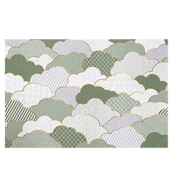 60x90cm Nordic Entrance Door Mat Wire Coil Anti-Slip Floor Carpet Cuttable Cloud Pattern Absorbent Kitchen Rug