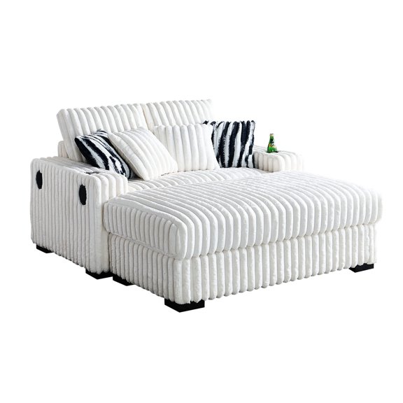 61.42Inch, Loose Back Style - Dual USB Ports, Bluetooth Connectivity - Home Comfort - Convenient Charging Options