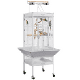thumbnail image 1 of Renwick 61.5" Rolling Metal Bird Cage with Playtop, White, 1 of 12