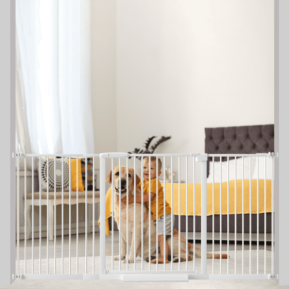 61.61-69.48" Extra Wide Baby gate,1.37"Ultra Narrow Spacing Gate,Dog Gate for Indoor,Pressure Mounted Baby Gate