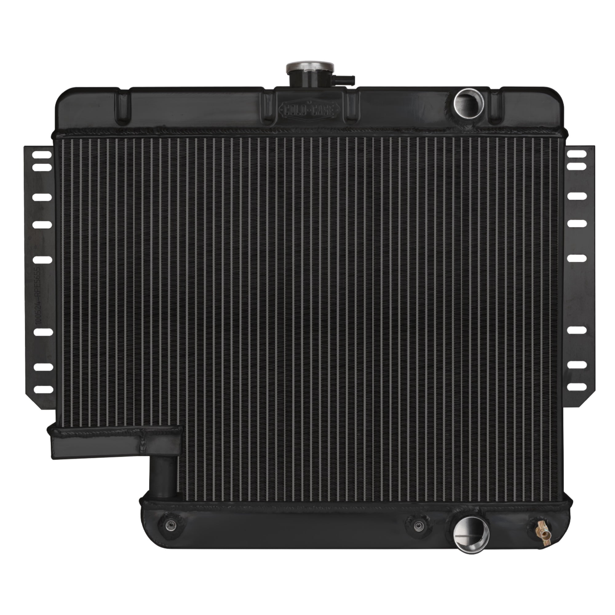 61-65 Impala Radiator w/500 Steering Box Black
