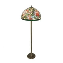 Meyda Tiffany 203392 Romance Rose 2 Light 61" Tall Buffet Floor Lamp - MultiColor
