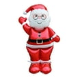 thumbnail image 1 of 61-Inch Large Standing Santa Claus Inflatable Decoration – Red Foil Christmas Party Display for Home, Mall, Storefront, Window, Indoor Holiday Decor, 1 of 5