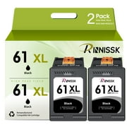 61 Ink Cartridges for HP 61XL Ink Cartridges for HP 61 Ink Black for HP Ink 61 - 2 Pack