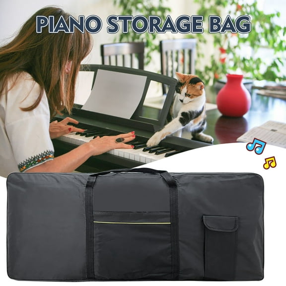 61-Key Keyboard Bag Protective Case For Electronic Organ And Piano, Thick Padded Shockproof With Portable Design, Universal Fit For 61-Key Keyboards