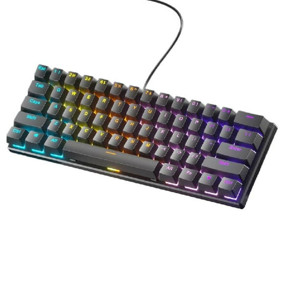 61 Key LED Backlit Cord Gaming Keyboard Ergonomic Waterproof Mechanical