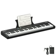 61-Key Portable Electric Keyboard Piano, Semi-Weighted Keys with Power Supply, Built-In Speakers, Pedal   Best Holiday Gift For Music Lover