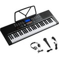 61-Key Portable Electronic Piano Keyboard w/LCD Screen, Microphone ...