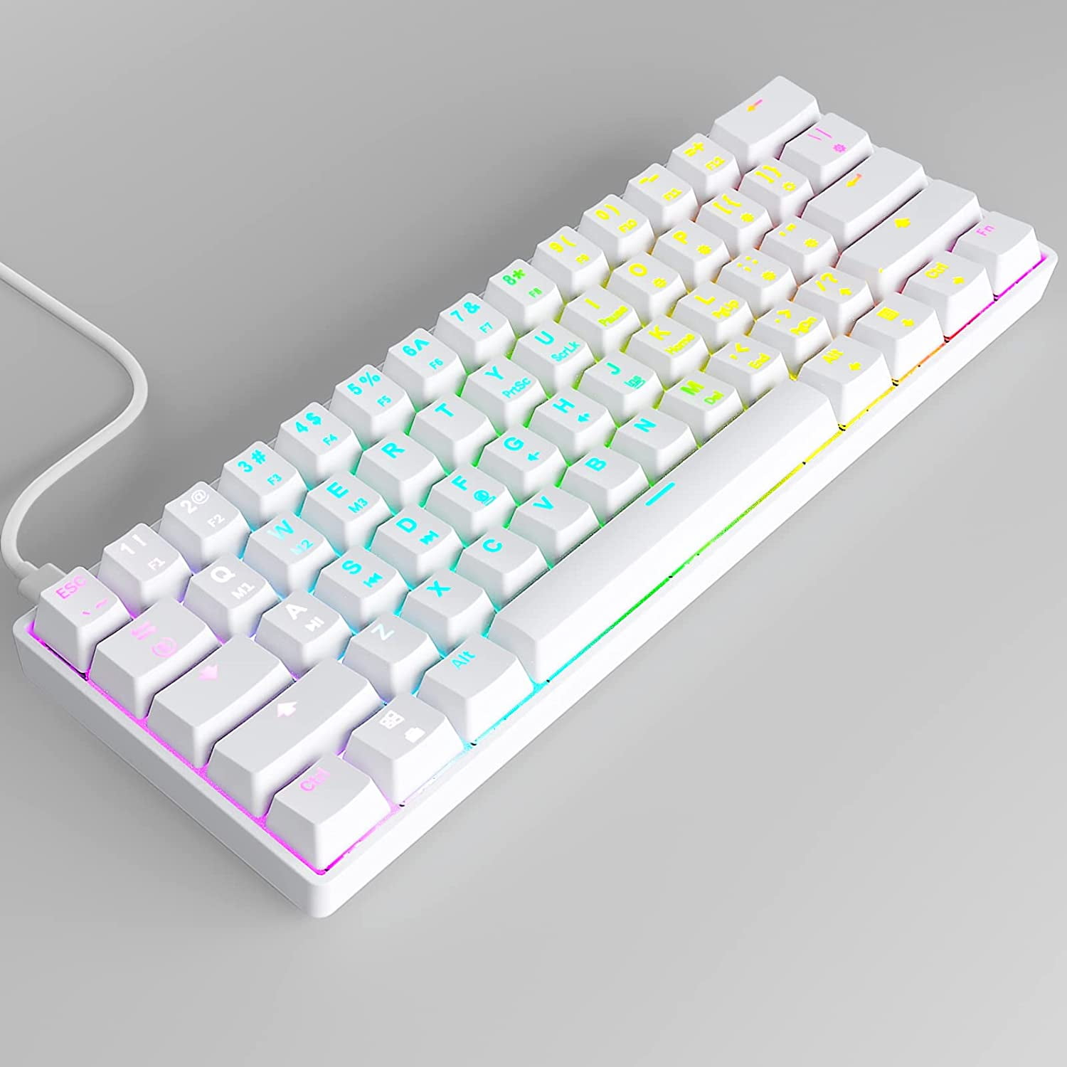 Zahazoho 61 Keys Mechanical Gaming Keyboard, Switches RGB Backlit Programmable for PC Windows Mac