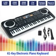 thumbnail image 1 of 61-Key Digital Electric Piano Keyboard Portable Multi-Functional Keyboard with Microphone, 1 of 8