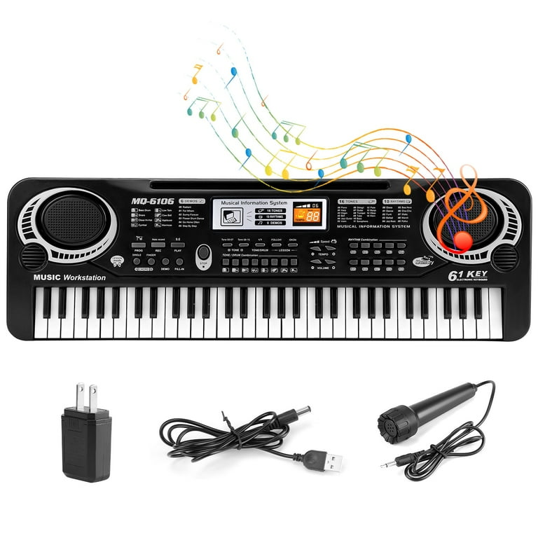 61 Keys Digital Music Keyboard iMountek Electric Piano Musical Instrument Kids Learning Keyboard with Microphone for Beginners Kids Girls Boys