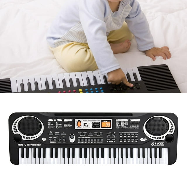 61 Keys Electronic Music Keyboard Kid Piano Organ W/Mic & Adapter Gift ...