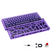 61 Keys Hot Swappable Mechanical Keyboard, Linear Red Switch RGB Backlit PBT Keycaps N-Key Rollover Compact Hollow Shell Gaming Keyboard for PC Laptop