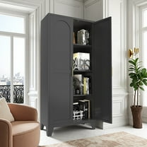 61" Metal Storage Cabinet with Doors and Adjustable Shelves,Garage Storage Cabinet for Home,Office,