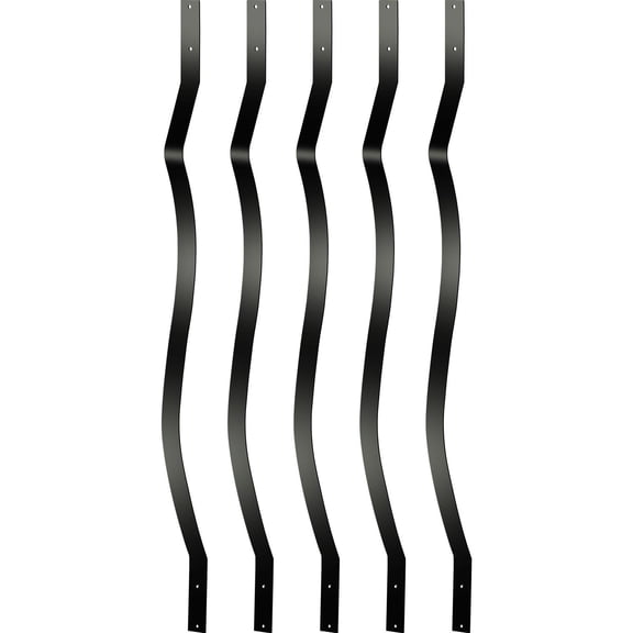 61 Piece Aluminum Deck Railing 29.5 x 1 Inch Staircase Porch Railing with Screws for Wood Composite Decks