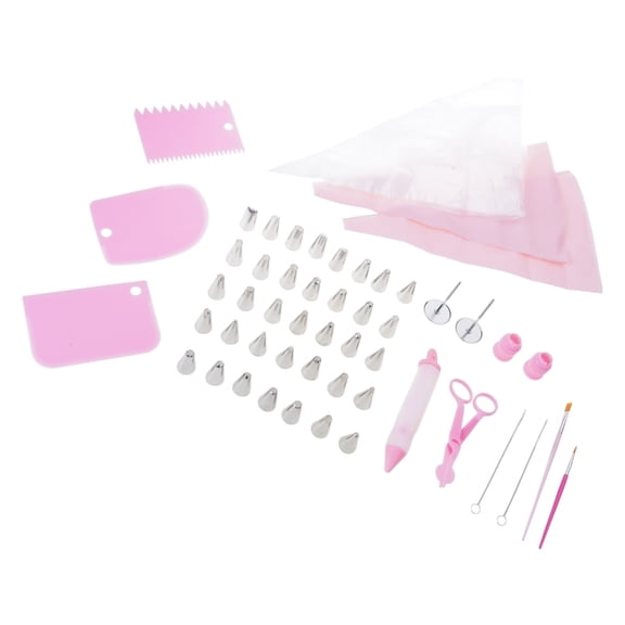 61 Pieces Cake Decoration Tools with 36 Icing Tips Bags Coloring Brushes