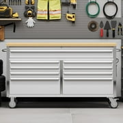 61 Tool Chest Cabinet   9 Drawers, Stainless Steel, Locking System, High Capacity, for Home, Workshop & Kitchen