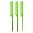 thumbnail image 1 of 61 XL Rat Tail Combs Wide Tooth Comb Detangling Hair Styling Coarse Hair Foiling Thick Back Parting Combs Hairstylist Combs For Women Made In USA 3 Pc. (Light Green), 1 of 5