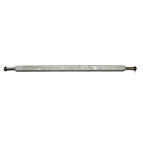 61 in. 2000 lbs Square Galvanized Trailer Axle Assembly