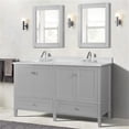 thumbnail image 1 of 61 in. Double Vanity with Quartz Top, Light Gray, 1 of 1