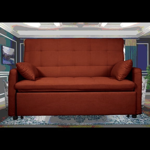 61-inch BALUS Fabric Sofa Bed | 2-in-1 Convertible, Stable Frame