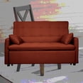 thumbnail image 1 of Modern Fabric Sofa Bed 61-inch for Living Room with Reinforced Iron Frame, 1 of 9