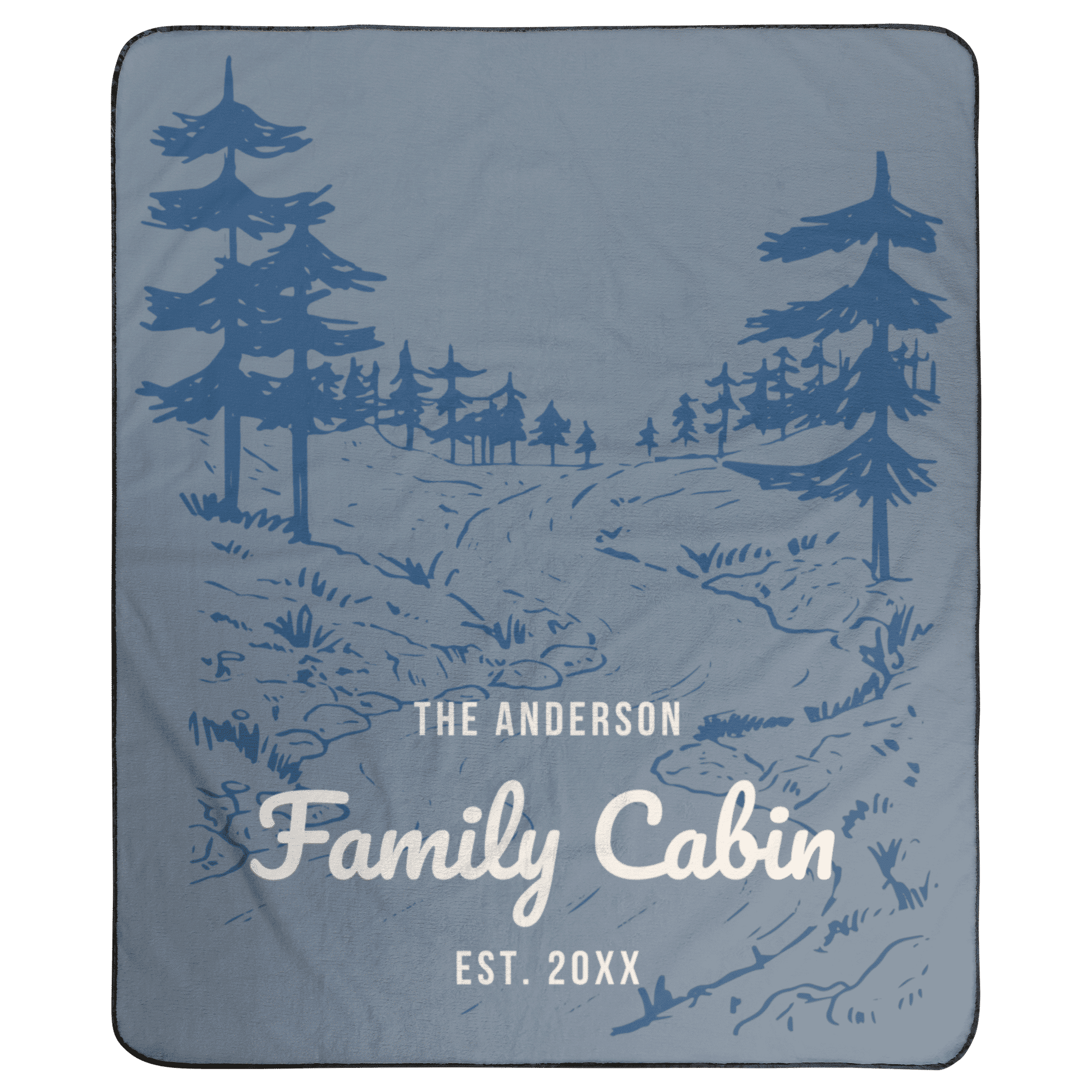 Custom 61" x 51" Personalized Outdoor Blanket – Soft Fleece Top With Water-Resistant Backing