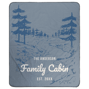 Custom 61" x 51" Personalized Outdoor Blanket   Soft Fleece Top With Water-Resistant Backing