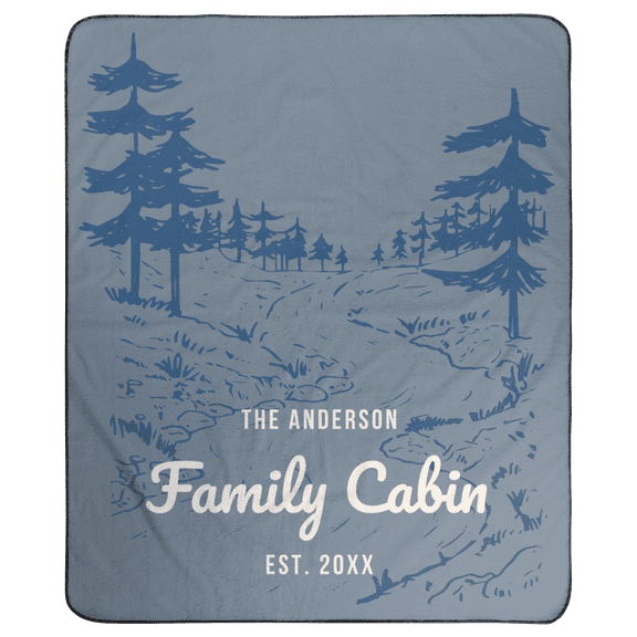 Custom 61" x 51" Personalized Outdoor Blanket Soft Fleece Top With Water-Resistant Backing