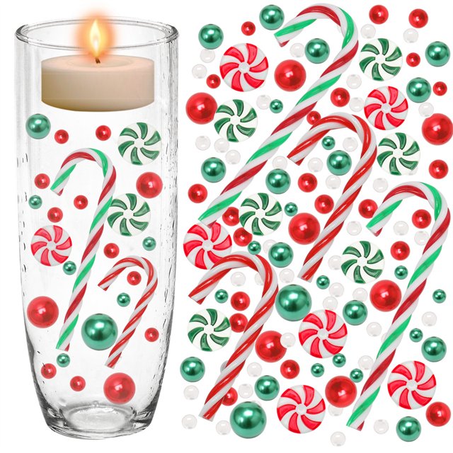 6100 Pieces Christmas Vase Filler Floating Pearls for Vases, Filler