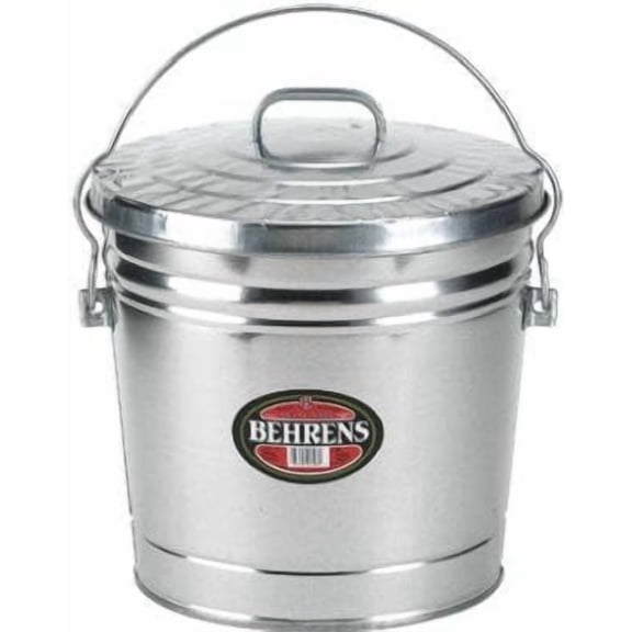 6106 6-Gallon Galvanized Garbage Pail with Cover - Quantity 18