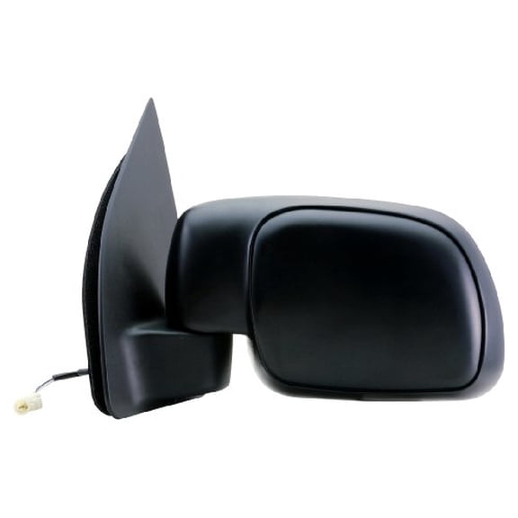 61092F - Fit System Driver Side Mirror for 99-00 Ford F250, F350, F450, F550 Super Duty Pick-Up, black, foldaway, flat lens, Power