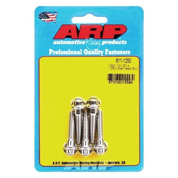611-1250 0.25-20 x 1.25 in. Stainless Steel 12 Point Bolt Kit - Set of 5