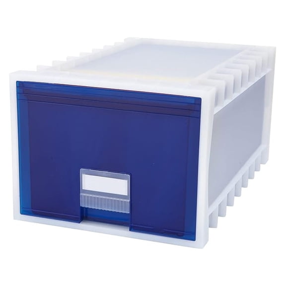 61106U01C Stackable Storage Drawer, Blue/White