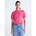 thumbnail image 1 of Free Assembly Women’s and Women's Plus Pointelle Sweater with Puff Sleeves, Sizes XS-4X, 1 of 6